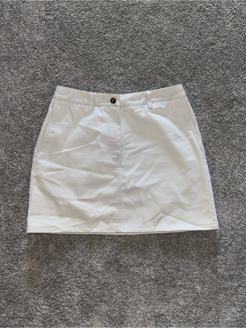 Size4-EddieBauer-100%WhiteCotton- A-Line Skirt